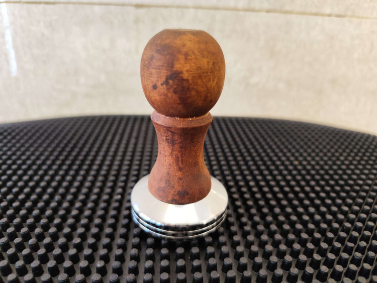 تمپر قهوه دسته چوبی کلاسیک | Coffee Tamper Wooden Handle Chrome Base